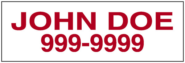 Real Estate Name Sign Rider, 4mm Corrugated Plastic 6"H X 18"W