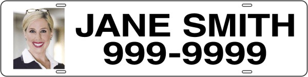 Real Estate Reflective Photo Sign Rider, 24 GA Steel 6"H X 24"W