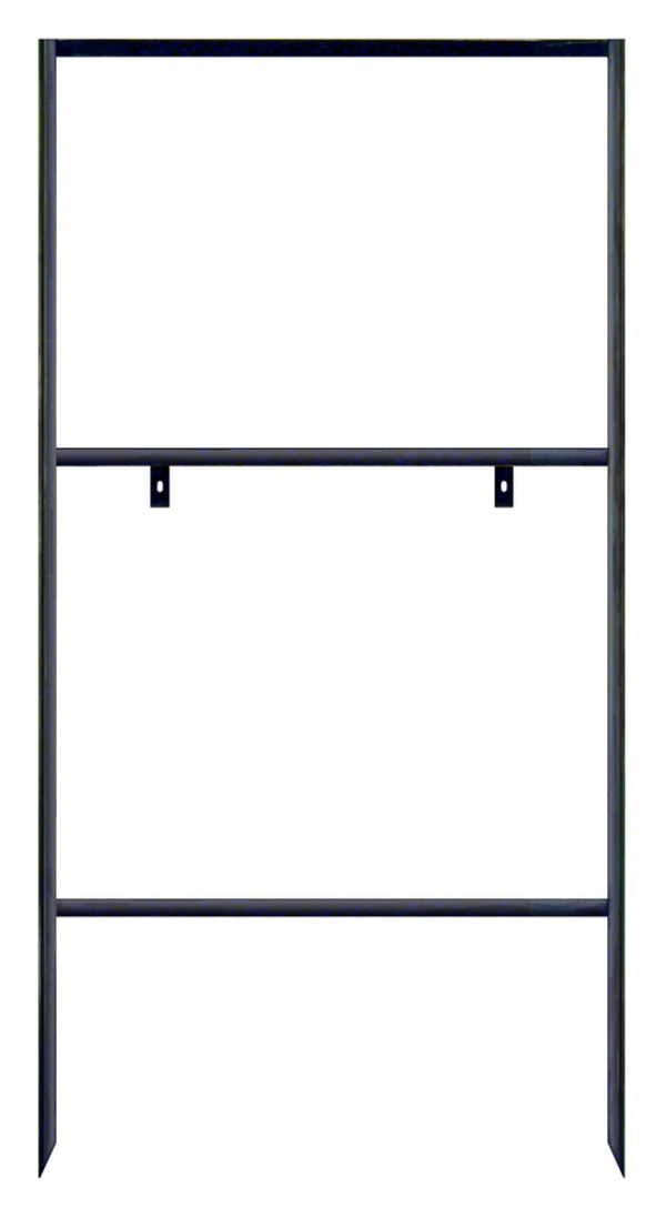 Independent Real Estate Angle Iron Sign Frame for Slip-In Sign Panels, 18"h x 24"w - Black
