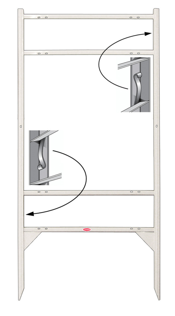 Coldwell Banker&reg; Angle Iron Sign Frame with Two Rider Inserts, 25"h x 24"w - White