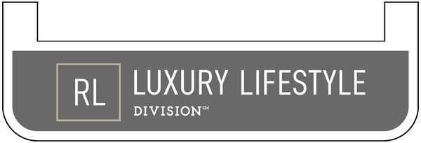 Real Living Luxury Lifestyle Flipped Tab Sign Rider, 6"h x 24"w, Dark Gray