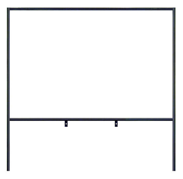 Mossy Oak Real Estate Angle Iron Sign Frame for slip-in sign panels, 32"h x 48"w - Black