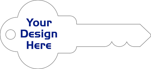 Worth Clark Key Shaped Sign Panel, 16"h x 35"w, 4mm Corrugated Plastic
