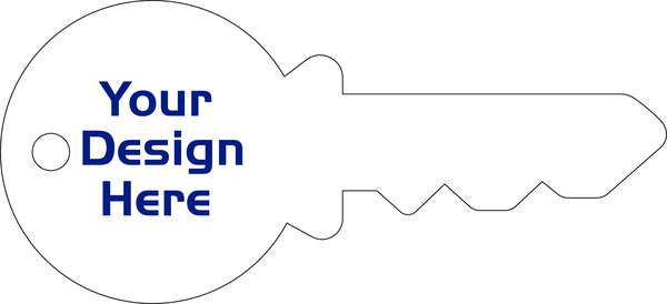 Worth Clark Key Shaped Sign Panel, 16"h x 35"w, 4mm Corrugated Plastic