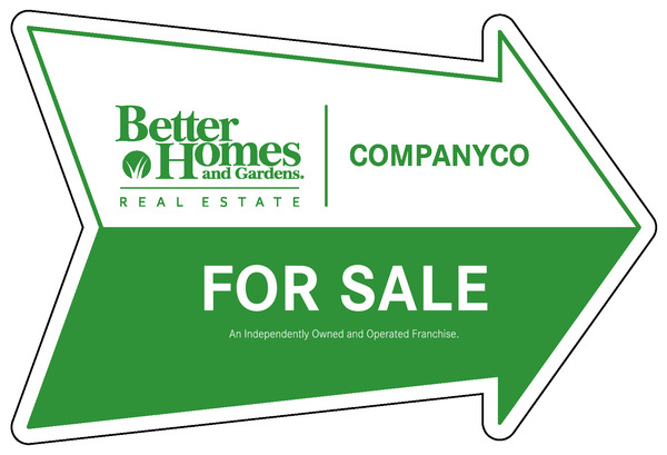 For Sale Arrow Sign Panel, 4mm Corrugated Plastic 18"H X 24"W