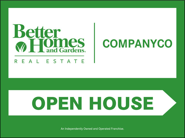 Open House Sign Panel, 4mm Corrugated Plastic 18"H X 24"W