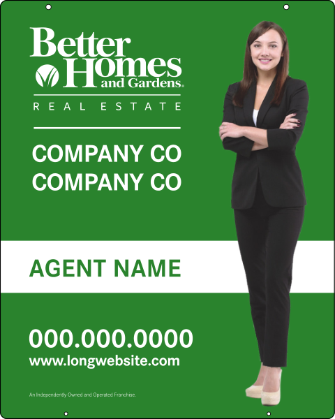 Better Homes and Gardens Real Estate Hanging Sign Panel, 30"h x 24"w, 3mm Aluminum Composite