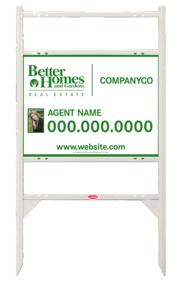 Angle Iron Frame With Two Rider Inserts And Photo Sign Panel Unit, 18"H X 24"W