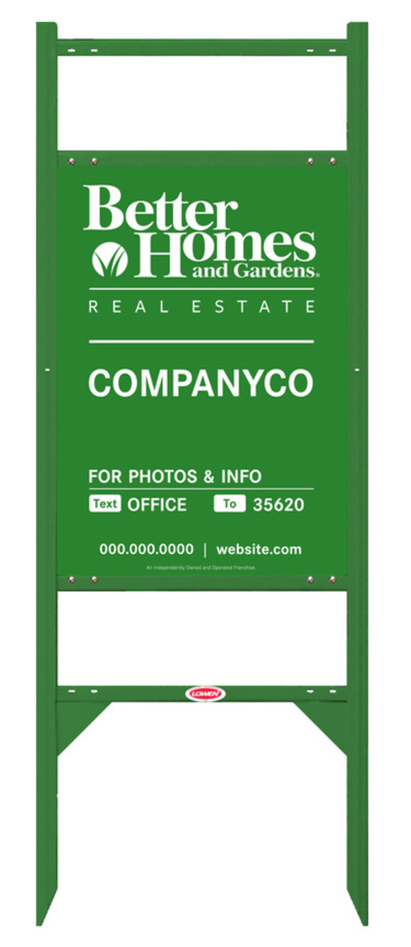 Angle Iron Frame W/ Two Rider Inserts And For Photos & Info Sign Panel Unit, 24"H X 18"W,