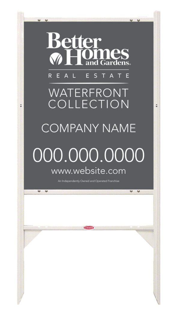 Waterfront Collection Angle Iron Sign Frame And Panel Unit, 24 GA Steel 30"H X 24W