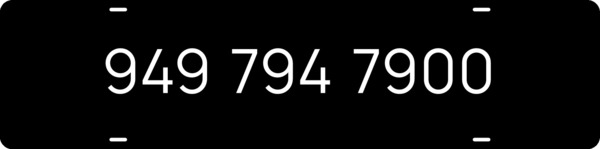 Phone Number Or Website Sign Rider, 6"H X 24"W, Steel