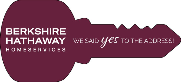 Berkshire Hathaway HomeServices Key Shaped Sign Panel, 16"h x 35"w, 4mm Corrugated Plastic