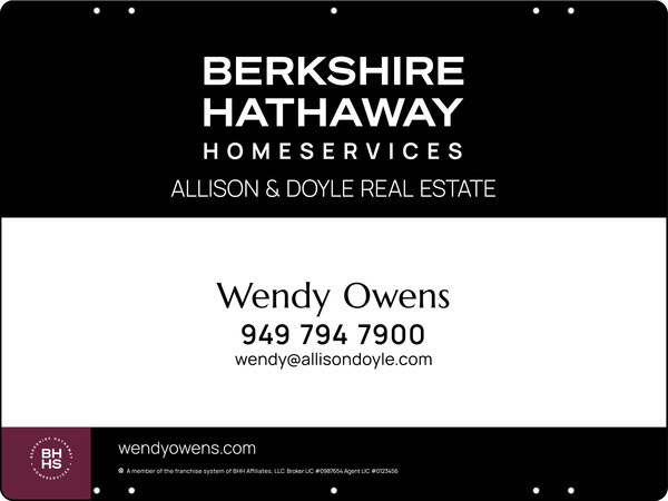 Agent Sign Panel, 18"H X 24", Steel