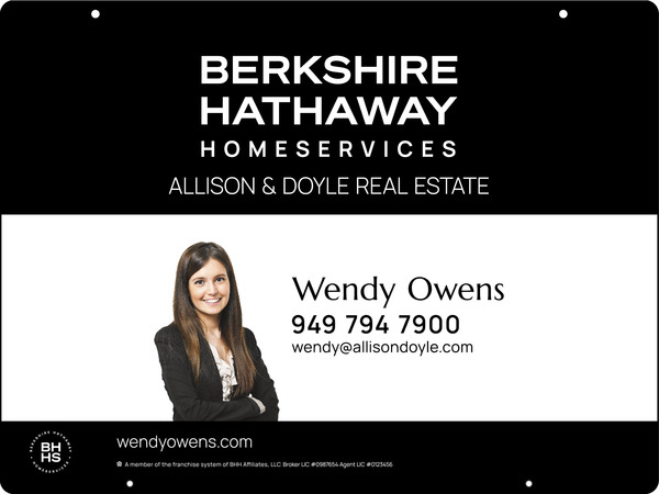 Berkshire Hathaway HomeServices Hanging Cut Out Photo Sign Panel, 18"h x 24"w, Steel