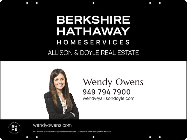 Berkshire Hathaway HomeServices Cut Out Photo Sign Panel, 18"h x 24", Steel