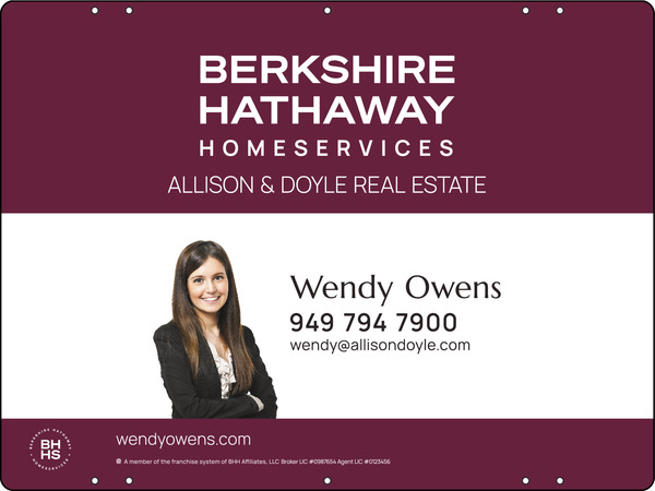 Berkshire Hathaway HomeServices Cut Out Photo Sign Panel, 18"h x 24", Steel