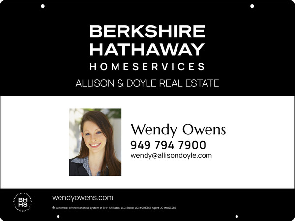 Hanging Agent Photo Sign Panel, 18"H X 24"W, Steel