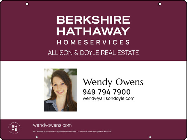 Hanging Agent Photo Sign Panel, 18"H X 24"W, Steel