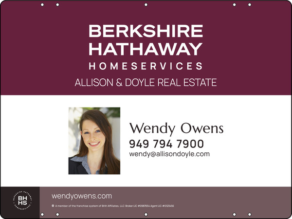 Agent Photo Sign Panel, 18"H X 24", Steel