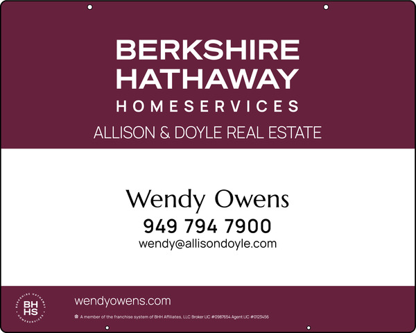 Hanging Agent Sign Panel, 24"H X 30"W, Steel