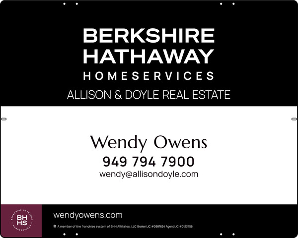 Agent Sign Panel, 24"H X 30", Steel