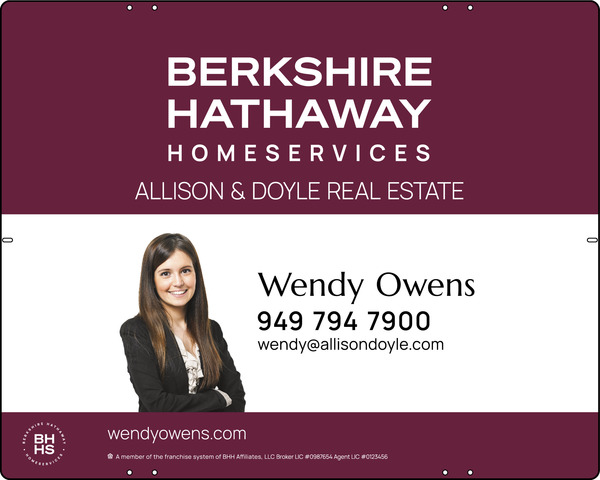 Berkshire Hathaway HomeServices Cut Out Photo Sign Panel, 24"h x 30", Steel