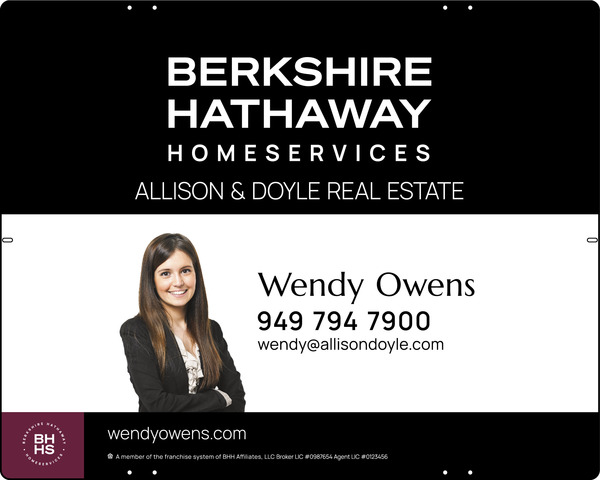 Berkshire Hathaway HomeServices Cut Out Photo Sign Panel, 24"h x 30", Steel