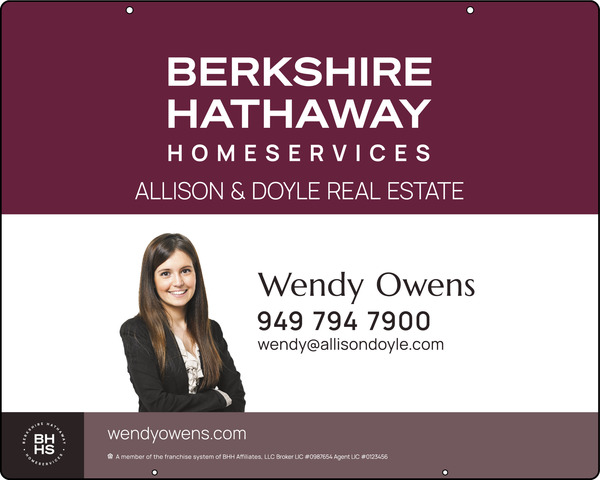 Berkshire Hathaway HomeServices Hanging Cut Out Photo Sign Panel, 24"h x 30"w, Steel