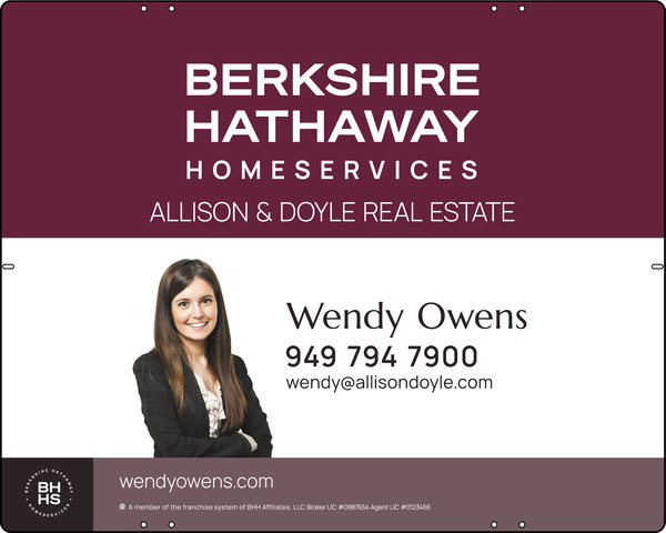Berkshire Hathaway HomeServices Cut Out Photo Sign Panel, 24"h x 30", Steel