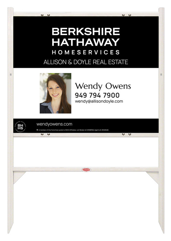 Angle Iron Frame And Agent Photo Sign Panel Unit, 24"H X 30"W, Steel