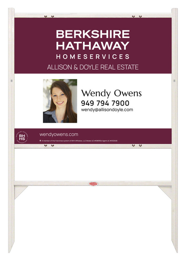 Angle Iron Frame And Agent Photo Sign Panel Unit, 24"H X 30"W, Steel