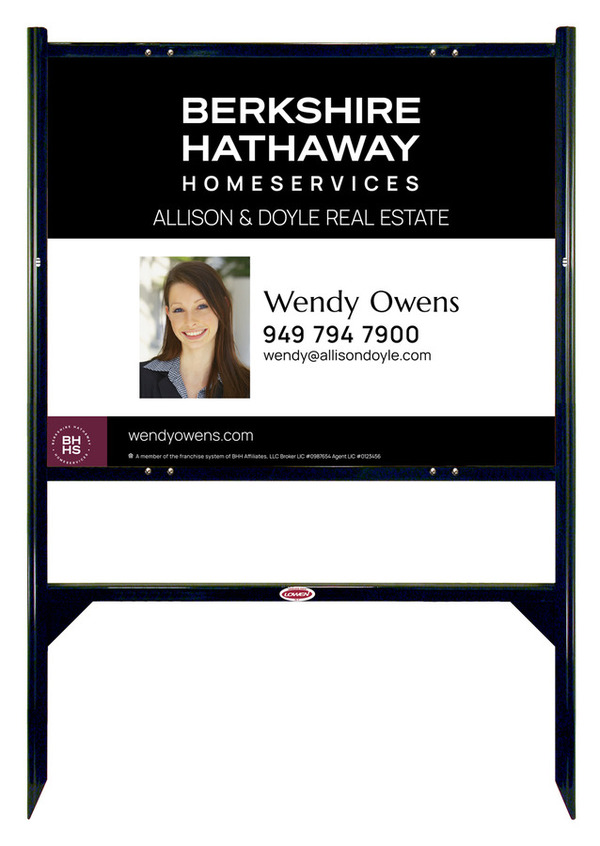 Angle Iron Frame And Agent Photo Sign Panel Unit, 24"H X 30"W, Steel