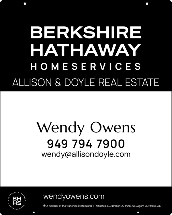 Hanging Agent Sign Panel, 30"H X 24"W, 3mm Aluminum Composite