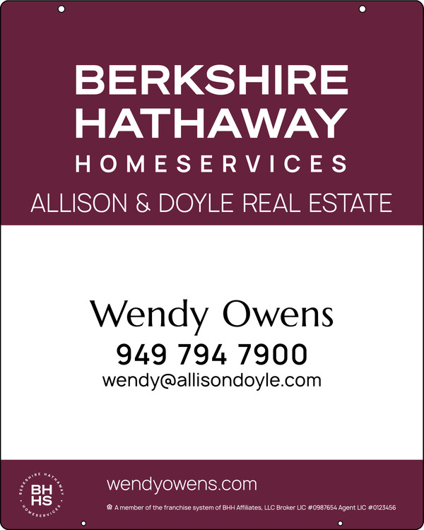 Reflective Hanging Agent Sign Panel, 30"H X 24"W, Steel