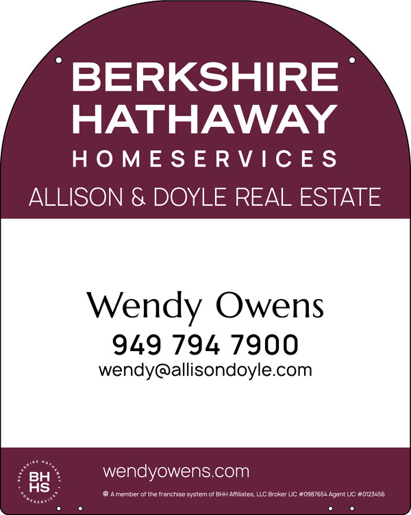 Hanging Yard Arm Dome Agent Sign Panel, 30"H X 24"W, 3mm Aluminum Composite