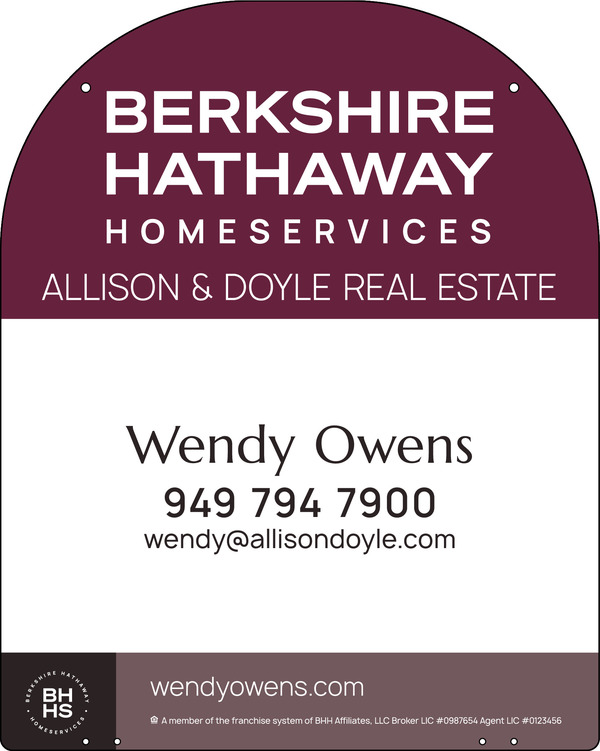 Hanging Yard Arm Dome Agent Sign Panel, 30"H X 24"W, 3mm Aluminum Composite