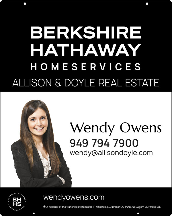 Berkshire Hathaway HomeServices Reflective Hanging Cut Out Photo Sign Panel, 30"h x 24"w, 3mm Aluminum Composite