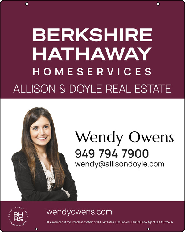 Berkshire Hathaway HomeServices Reflective Hanging Cut Out Photo Sign Panel, 30"h x 24"w, 3mm Aluminum Composite