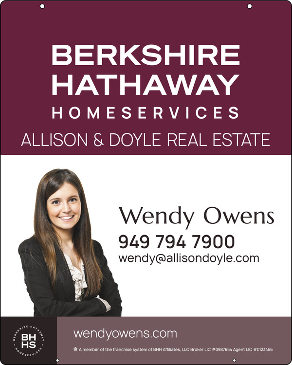 Berkshire Hathaway HomeServices Hanging Cut Out Photo Sign Panel, 30"h x 24"w, 3mm Aluminum Composite