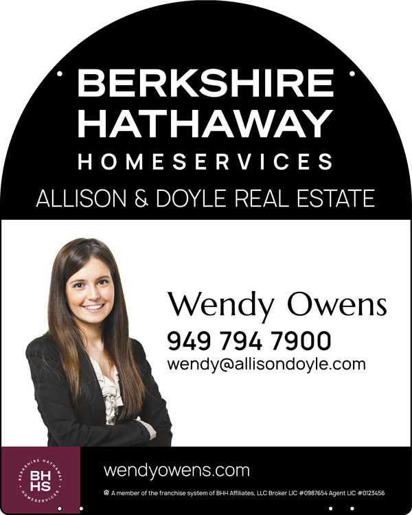 Berkshire Hathaway HomeServices Reflective Hanging Arc Top Cut Out Photo Sign Panel, 30"h x 24"w, Steel