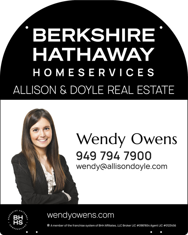 Berkshire Hathaway HomeServices Reflective Hanging Yard Arm Dome Cut Out Photo Sign Panel, 30"h x 24"w, 3mm Aluminum Composite