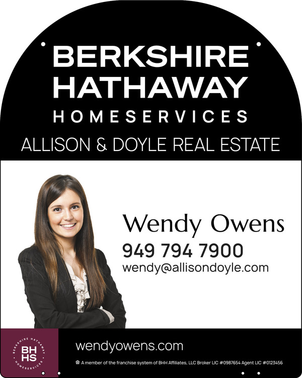 Berkshire Hathaway HomeServices Reflective Hanging Yard Arm Dome Cut Out Photo Sign Panel, 30"h x 24"w, 3mm Aluminum Composite