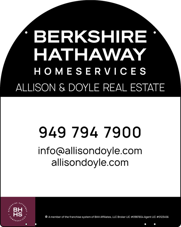 Reflective Hanging Arc Top Office Sign Panel, 30"H X 24"W, Steel