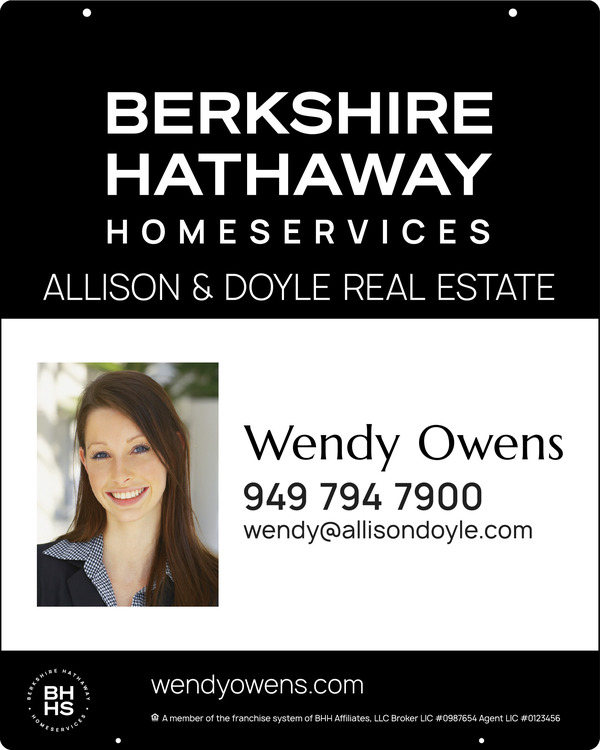 Reflective Hanging Agent Photo Sign Panel, 30"H X 24"W, Steel