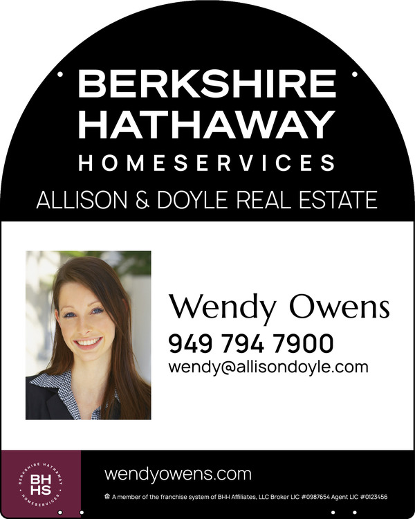 Reflective Hanging Arc Top Agent Photo Sign Panel, 30"H X 24"W, Steel