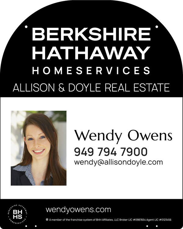 Hanging Yard Arm Dome Agent Photo Sign Panel, 30"H X 24"W, 3mm Aluminum Composite