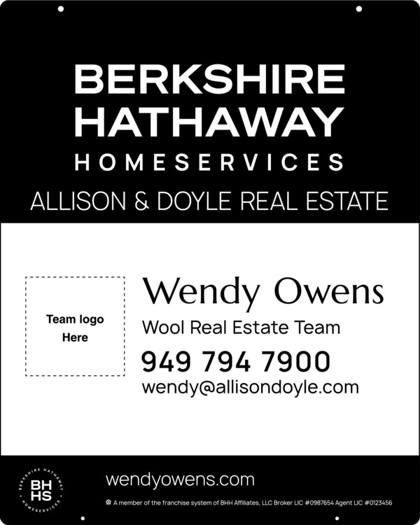 Reflective Hanging Team Logo Sign Panel, 30"H X 24"W, Steel