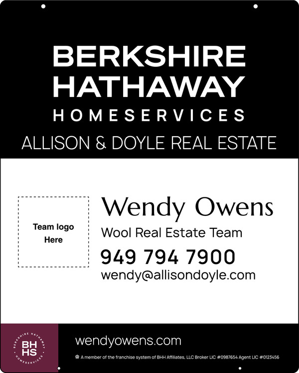 Hanging Team Logo Sign Panel, 30"H X 24"W, 3mm Aluminum Composite