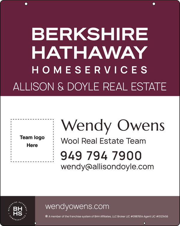 Hanging Team Logo Sign Panel, 30"H X 24"W, 3mm Aluminum Composite