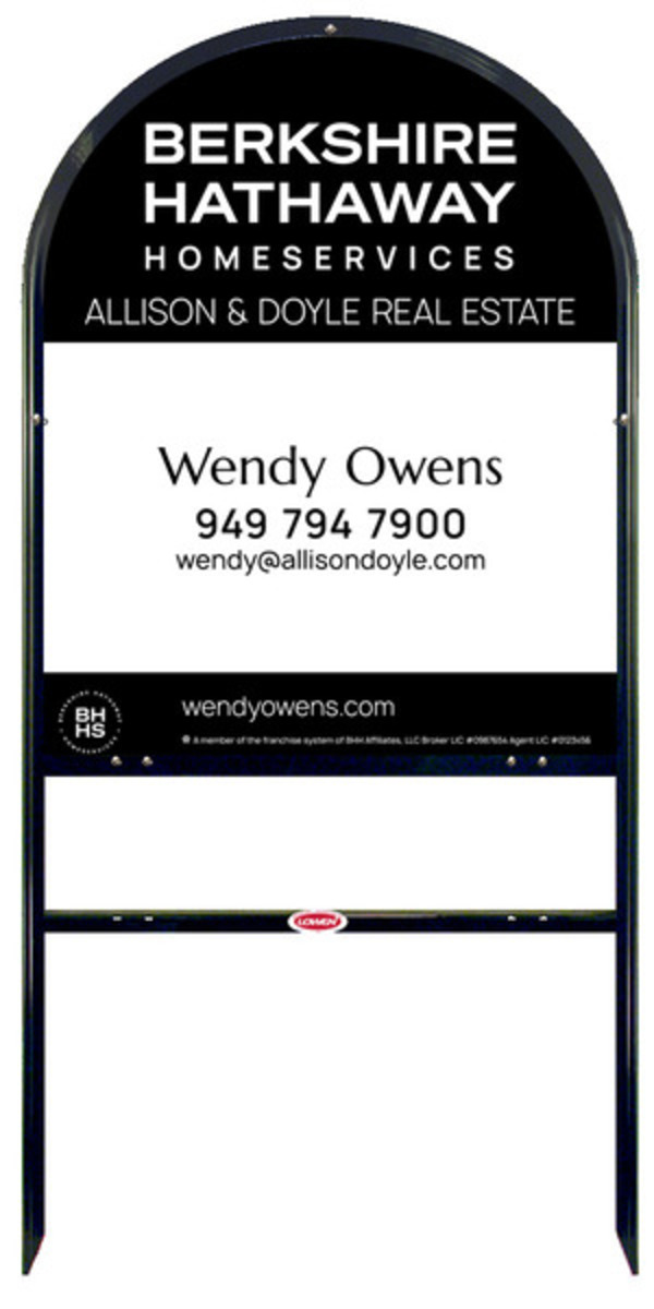 Arc Top Frame W/ 1 Rider Inserts And Agent Sign Panel Unit, 30"H X 24"W, Steel